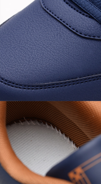 Los hombres de cuero de la PU ata para arriba los zapatos ocasionales resistentes al desgaste - MXbueno