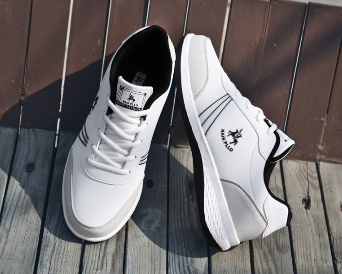 Los hombres de cuero de la PU ata para arriba los zapatos ocasionales resistentes al desgaste - MXbueno