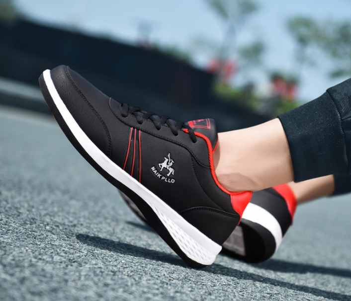 Los hombres de cuero de la PU ata para arriba los zapatos ocasionales resistentes al desgaste - MXbueno