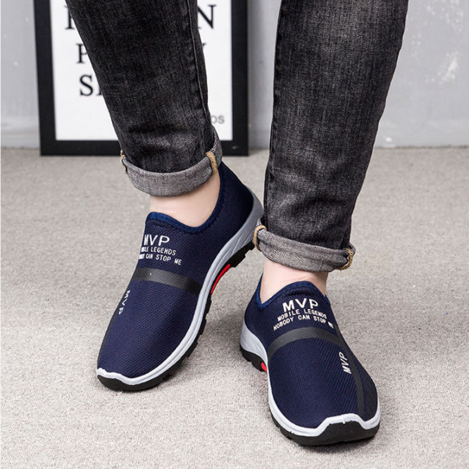 Zapatillas de deporte antideslizantes transpirables de malla para hombre al aire libre - MXbueno