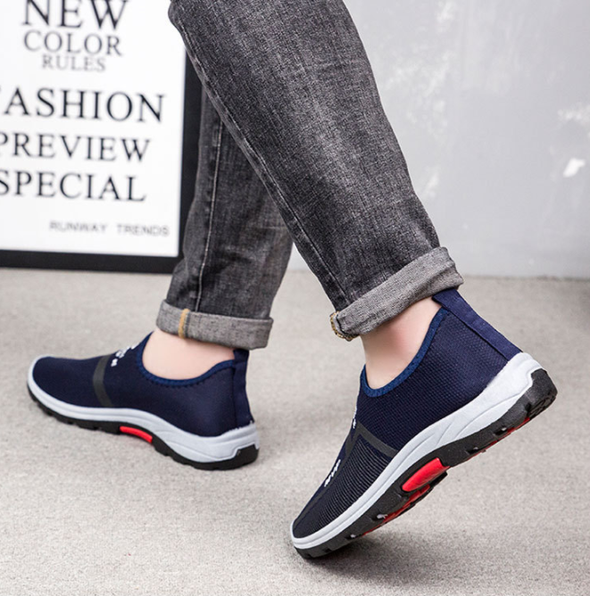 Zapatillas de deporte antideslizantes transpirables de malla para hombre al aire libre - MXbueno