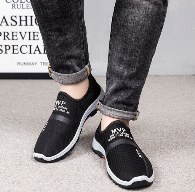 Zapatillas de deporte antideslizantes transpirables de malla para hombre al aire libre - MXbueno