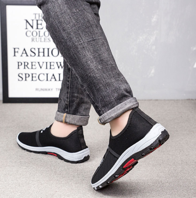 Zapatillas de deporte antideslizantes transpirables de malla para hombre al aire libre - MXbueno