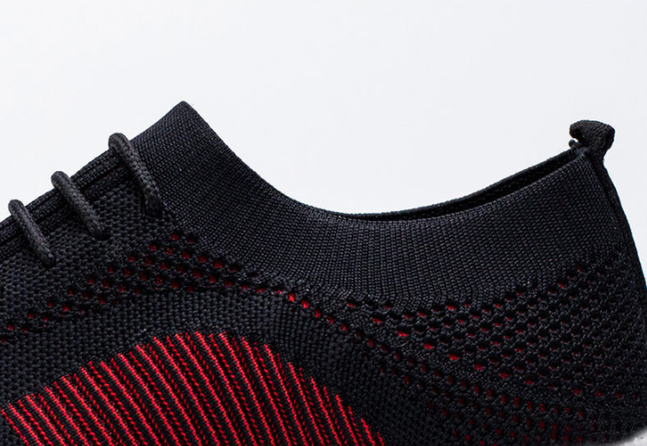 Zapatillas deportivas informales con cordones transpirables y cómodas de tejido para hombre - MXbueno