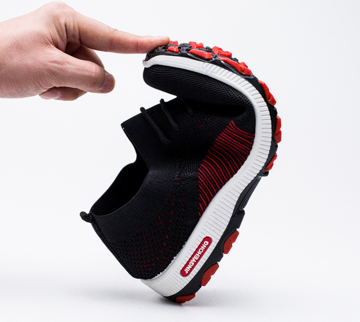 Zapatillas deportivas informales con cordones transpirables y cómodas de tejido para hombre - MXbueno