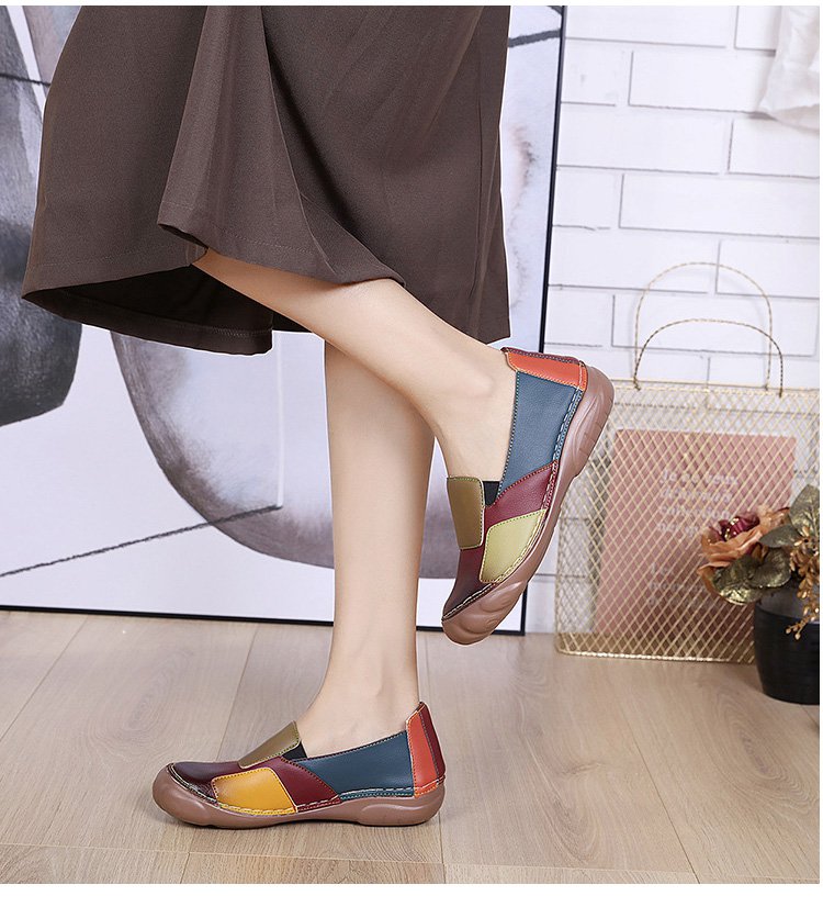 Empalme De Moda Zapatos De Cuero Suave