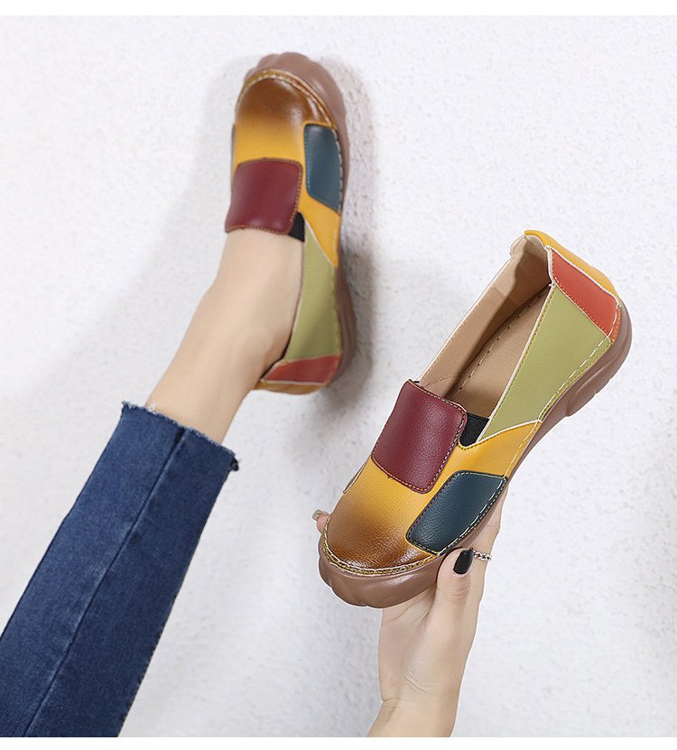 Empalme De Moda Zapatos De Cuero Suave