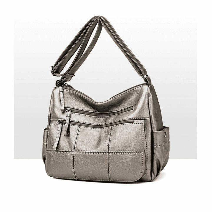 Bolso De Piel Suave Multibolsillos