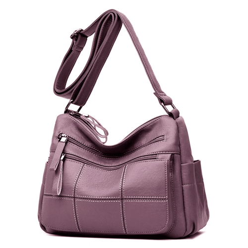 Bolso De Piel Suave Multibolsillos