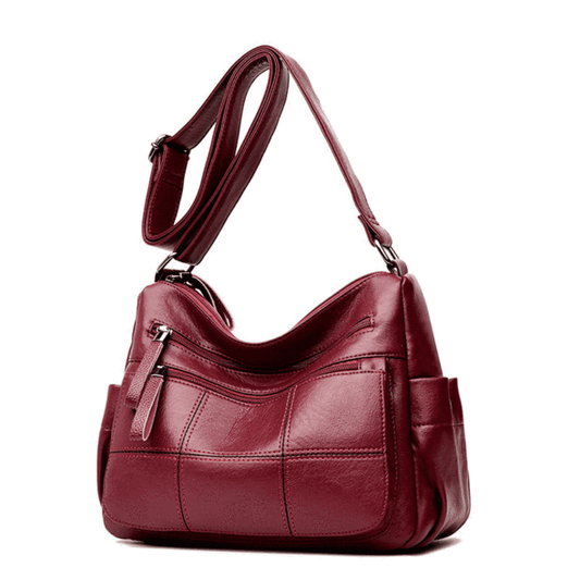 Bolso De Piel Suave Multibolsillos