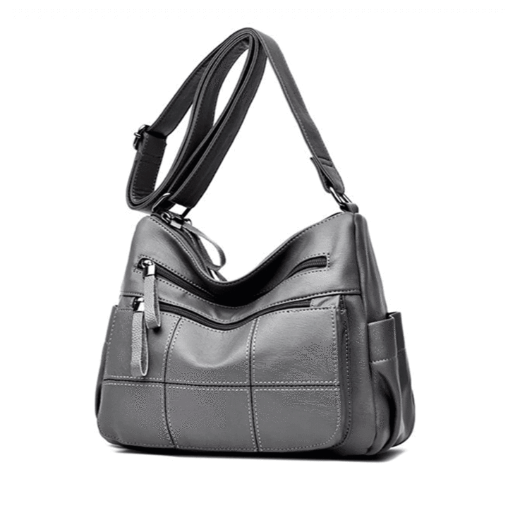 Bolso De Piel Suave Multibolsillos