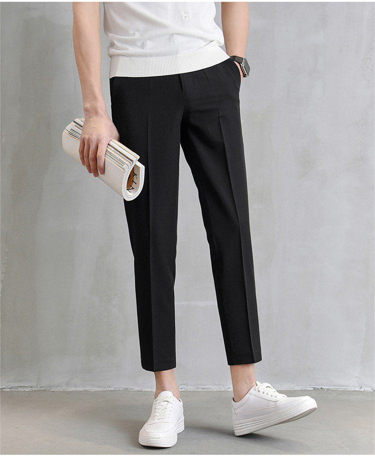 Pantalones De Traje De Pies Pequeños Pantalones Casuales De Hombre
