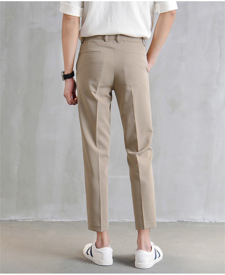 Pantalones De Traje De Pies Pequeños Pantalones Casuales De Hombre