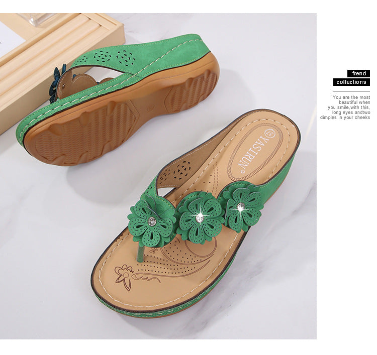 [W-Zapato] Sandalias Informales Con Suela Gruesa Y Suela Gruesa Para Mujer