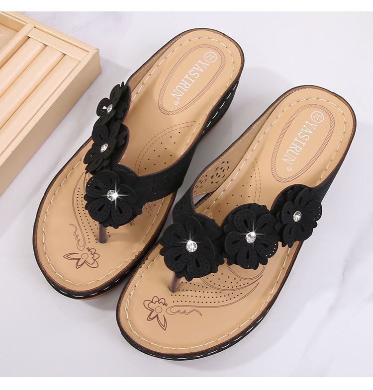 [W-Zapato] Sandalias Informales Con Suela Gruesa Y Suela Gruesa Para Mujer