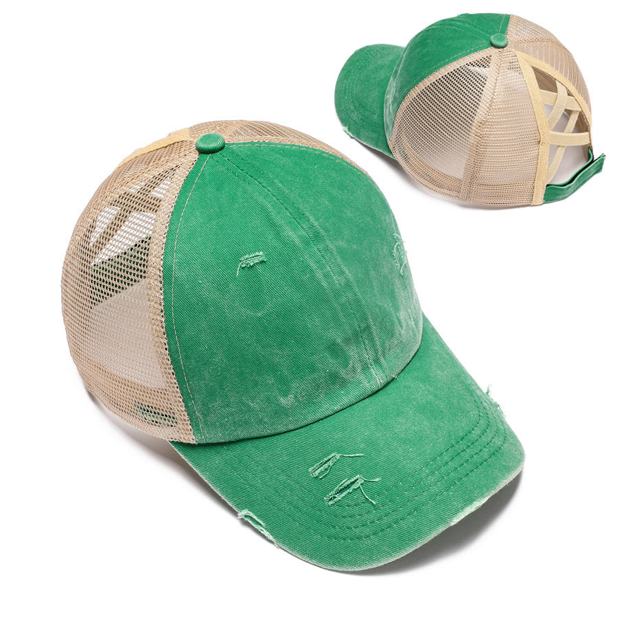 Béisbol De Cola De Caballo Cruzada De Malla