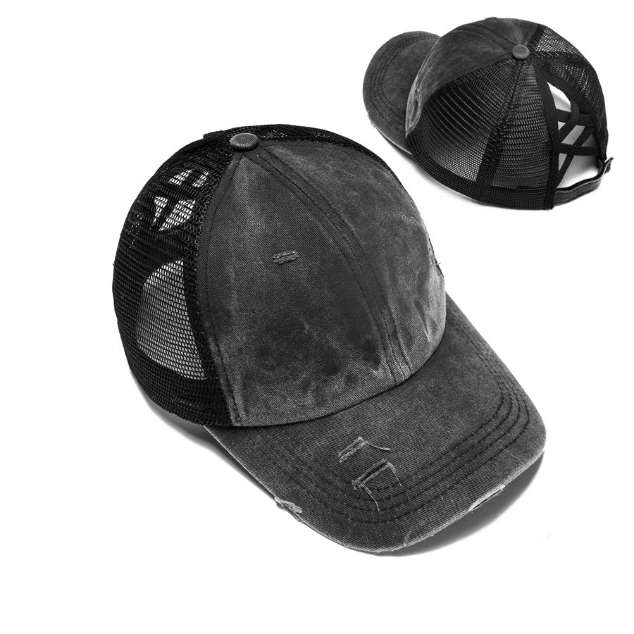 Béisbol De Cola De Caballo Cruzada De Malla