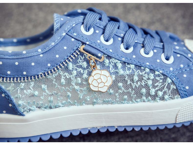 Zapatillas con estampado de lunares y estampado floral - MXbueno