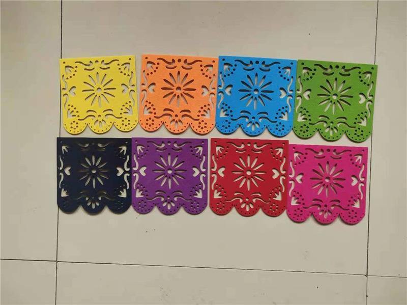 Guirnaldas de manta de fieltro con color multi para dias de los muertos - MXbueno