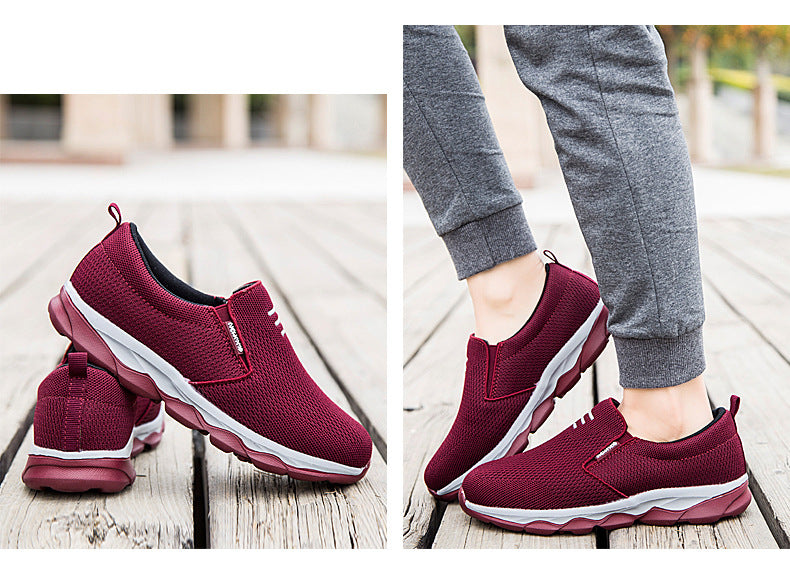 Zapatillas de tenis de plataforma de cojín de aire transpirable para mujer