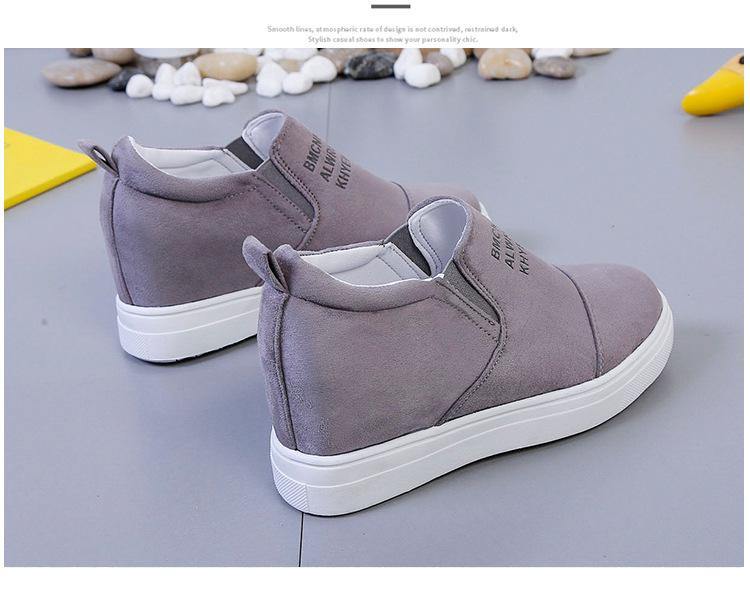 Zapatillas casuales con estampado de letras de ante - MXbueno