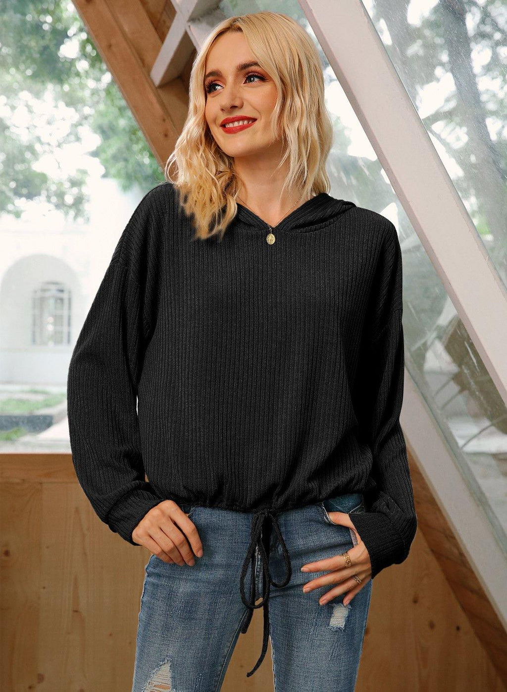 Ropa de mujer con capucha de manga larga de venta caliente - MXbueno