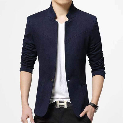 Traje chaqueta casual de cuello alto