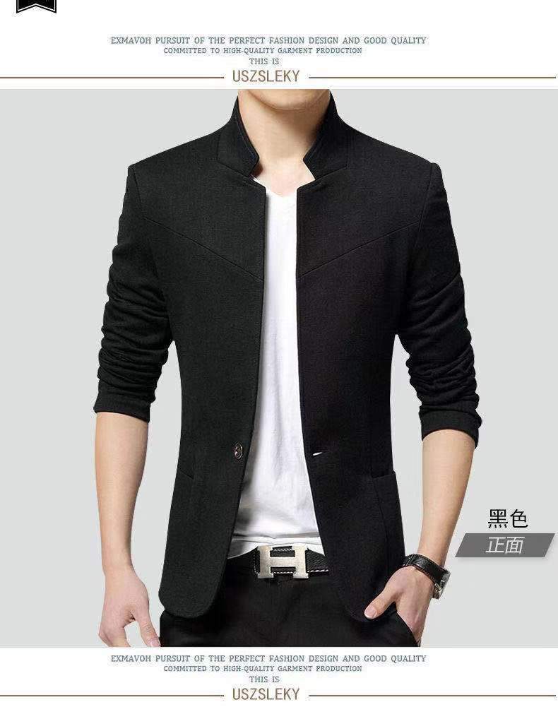 Traje chaqueta casual de cuello alto