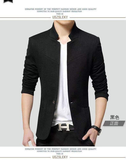 Traje chaqueta casual de cuello alto