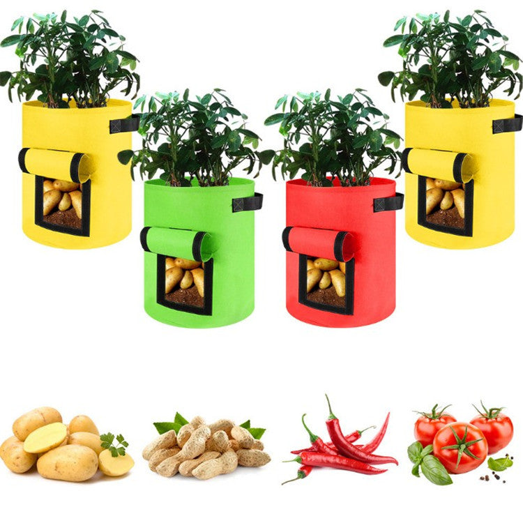 Cubo De Plantación De Papa De Fieltro Cubo De Vivero De Plantas Vegetales Multifuncional Bolsa De Plantación De Fieltro No Tejido