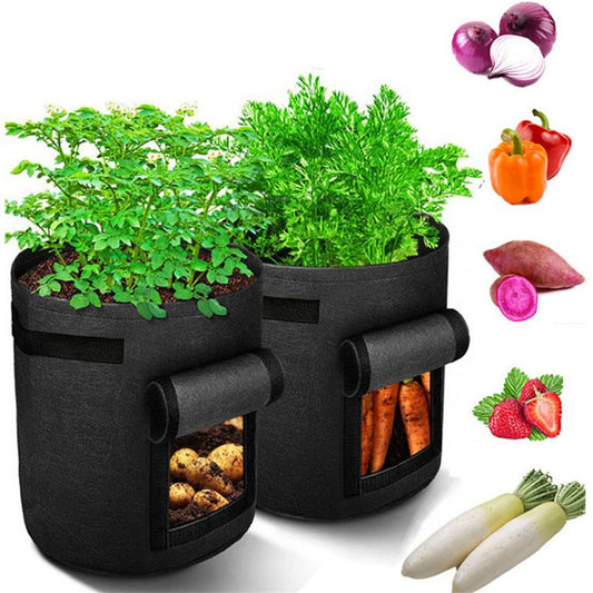 Cubo De Plantación De Papa De Fieltro Cubo De Vivero De Plantas Vegetales Multifuncional Bolsa De Plantación De Fieltro No Tejido