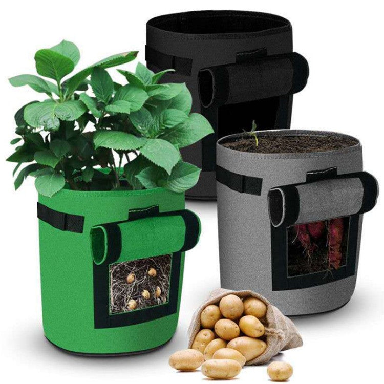 Cubo De Plantación De Papa De Fieltro Cubo De Vivero De Plantas Vegetales Multifuncional Bolsa De Plantación De Fieltro No Tejido