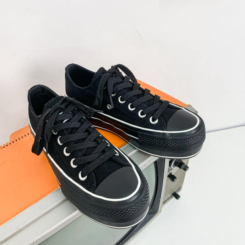 [W-Zapato] 2022 Verano Nuevos Zapatos De Lona Elevados De Suela Gruesa