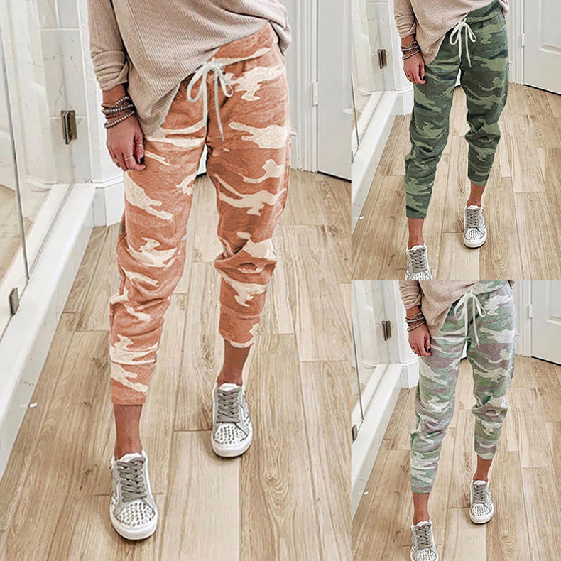SPLESY CAMO PATRÓN DRAWSTRING JOGGER PANTALONES