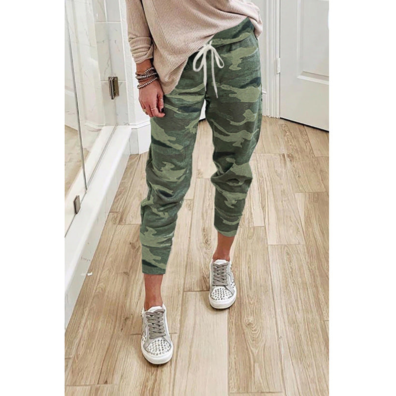 SPLESY CAMO PATRÓN DRAWSTRING JOGGER PANTALONES