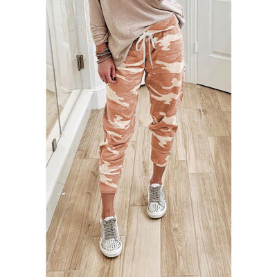 SPLESY CAMO PATRÓN DRAWSTRING JOGGER PANTALONES