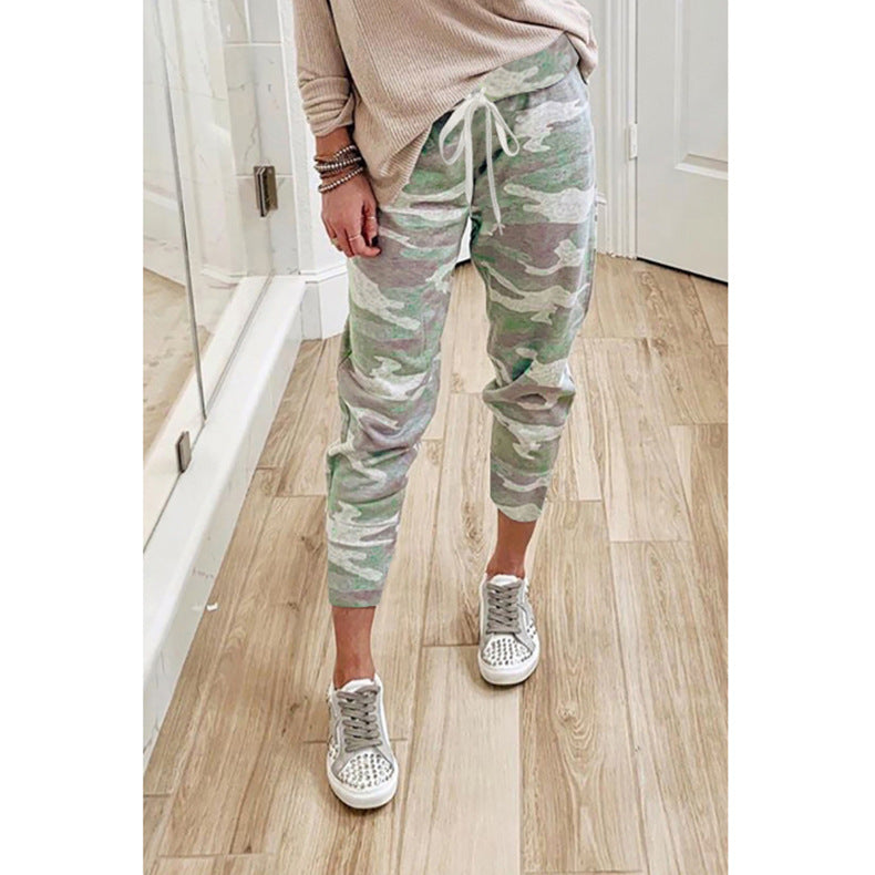 SPLESY CAMO PATRÓN DRAWSTRING JOGGER PANTALONES
