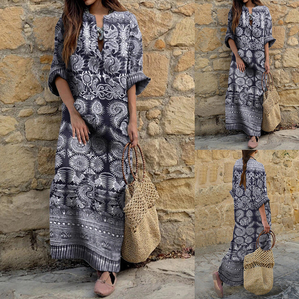 Jersey Con Cuello En V Manga Larga Suelta Tallas Grandes Ropa De Mujer