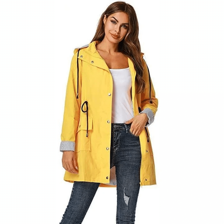 Chaqueta Impermeable Y Ligera Con Capucha Para Mujer