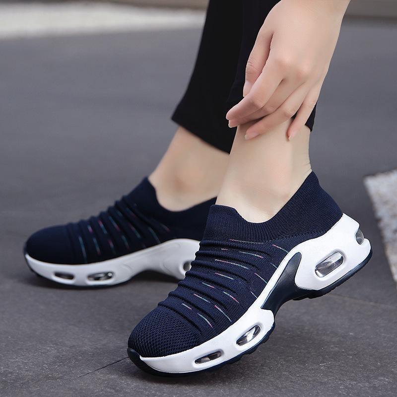 Mujer Letra Patrón Zapatillas de deporte casuales deportivas de tela transpirables - MXbueno