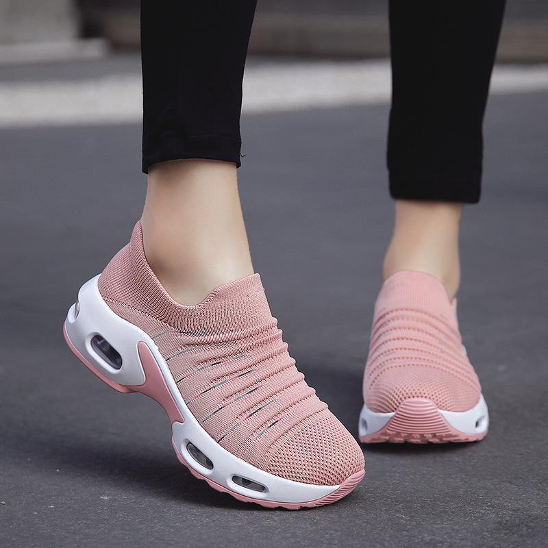 Mujer Letra Patrón Zapatillas de deporte casuales deportivas de tela transpirables - MXbueno