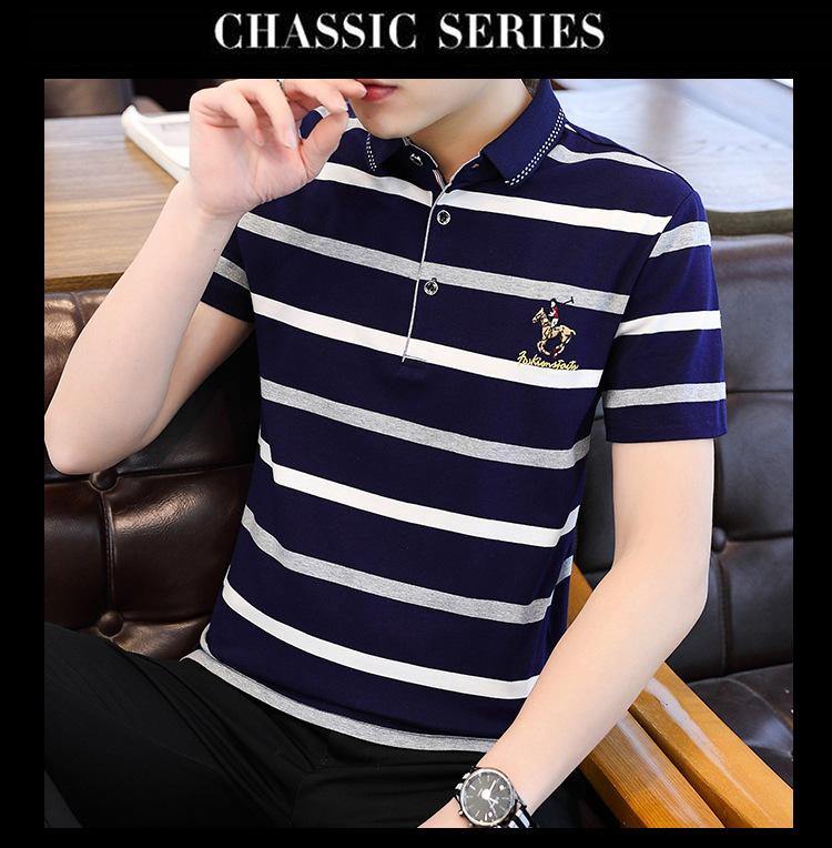 Polo de verano camiseta juvenil cuello de manga corta casual - MXbueno