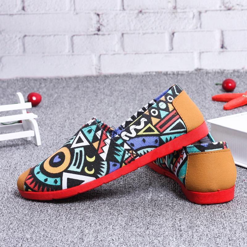 Las zapatillas de lona casual con dibujos - MXbueno