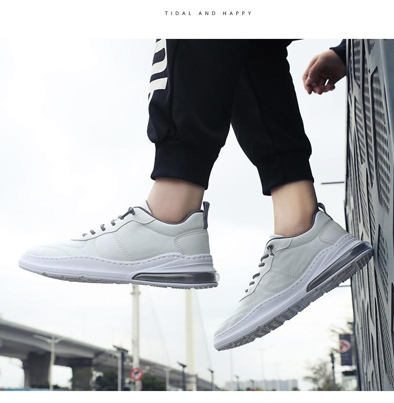 Moda Hombres Zapatillas de Cuero Aire Zapatos Tide Suela de Goma