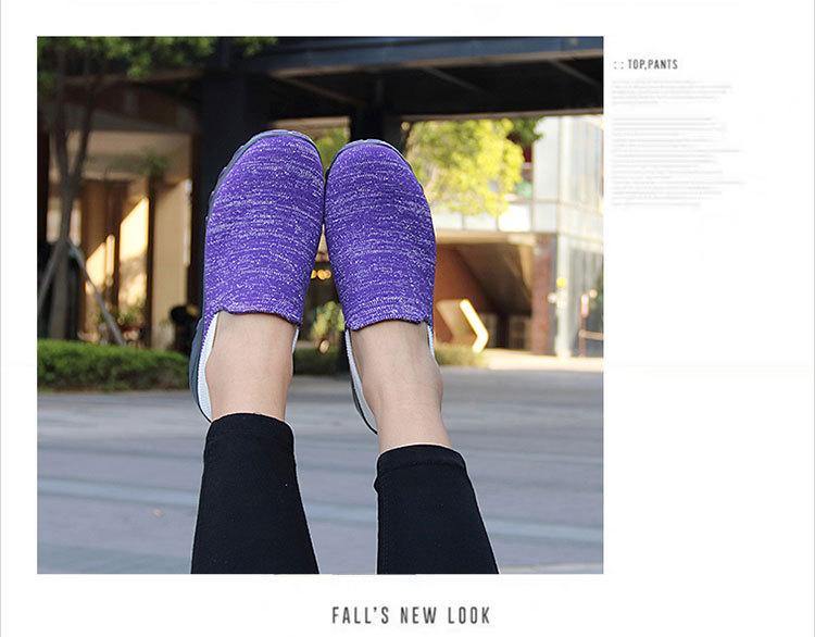 Mujer Zapatillas transpirables de punto Soft con suela sin cordones - MXbueno