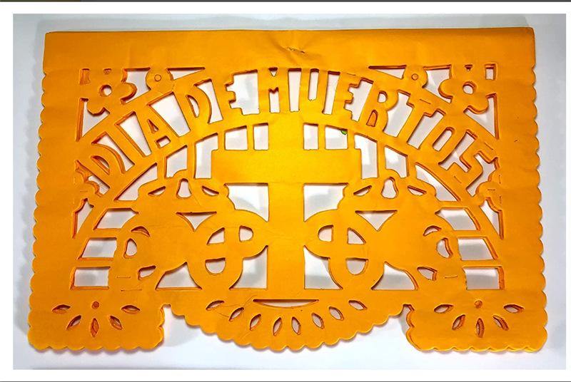 Guirnaldas de manta de fieltro con color multi para dias de los muertos - MXbueno