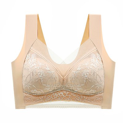 [W-Ropa Interior] Sujetador De Chaleco Sin Anillo De Encaje