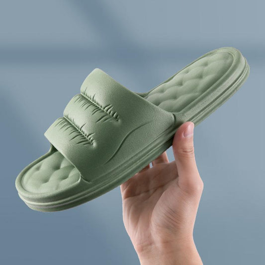 Zapatillas de baño impermeables para el hogar suave antideslizante de interior para mujer