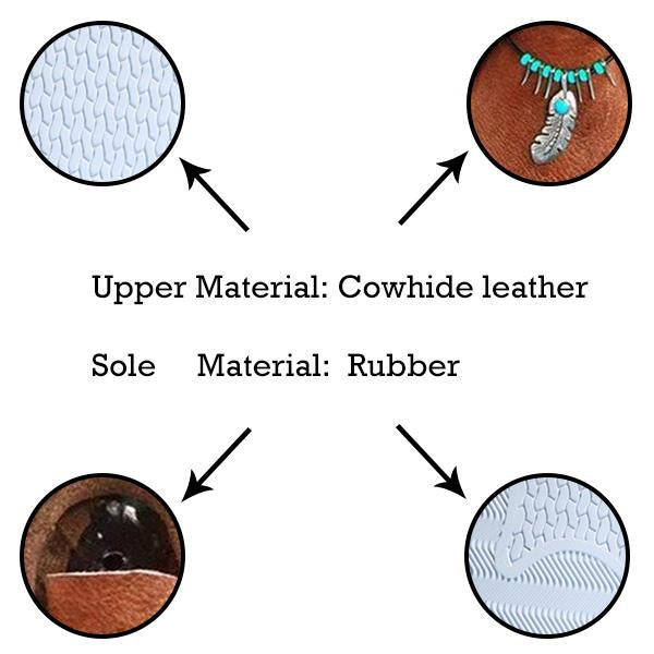 Botas de tacón plano de cuero