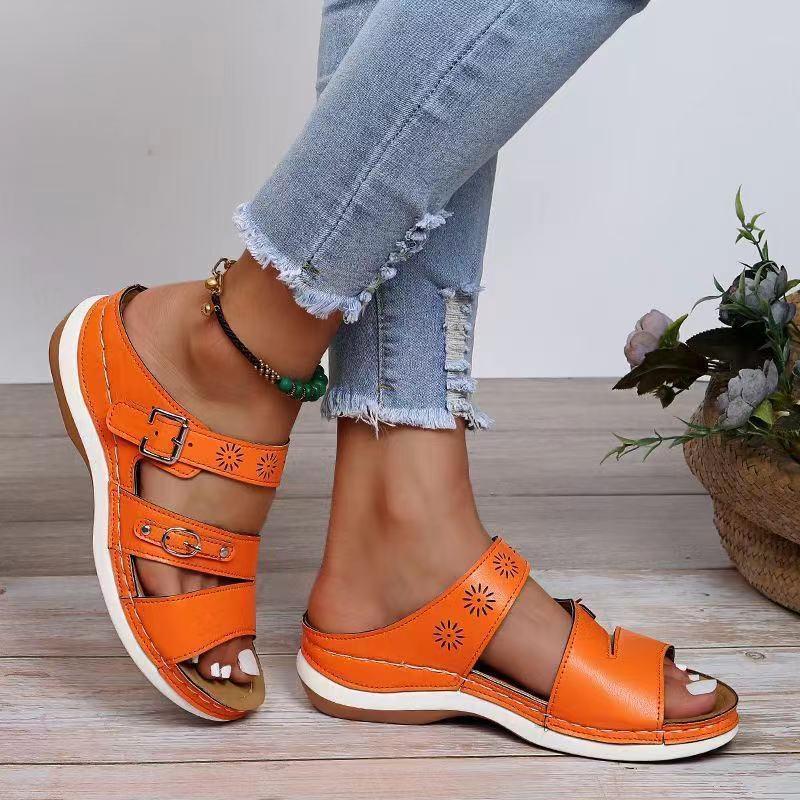 Zapatos De Mujer Con Plataforma Bordados Cortados